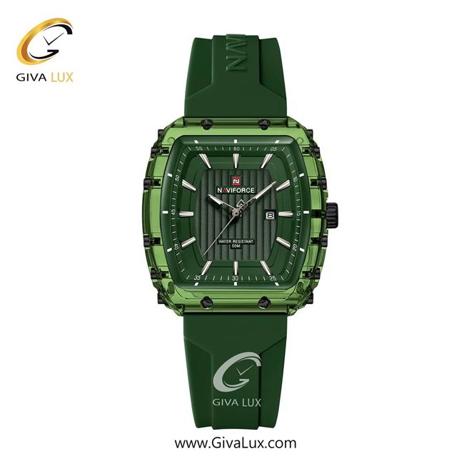 ساعت مچی اورجینال زنانه ناوی فورس|Naviforce|نوی فورس|نیوی فورس سبز یشمی تیره | سبز یشمی تیره| سبز یشمی تیره| کد رفرنس NF7124 GN/GN/GN
