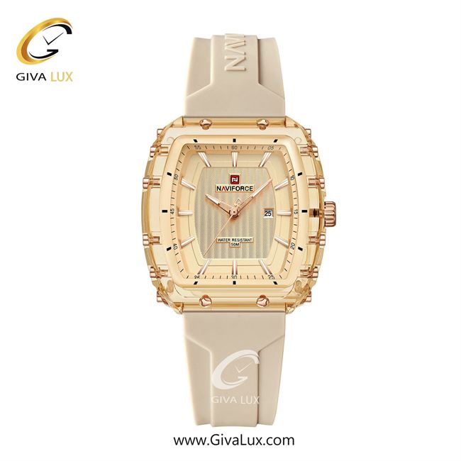 ساعت مچی اورجینال زنانه ناوی فورس|Naviforce|نوی فورس|نیوی فورس کرم | کرم| کرم| کد رفرنس NF7124 RG/RG/BG