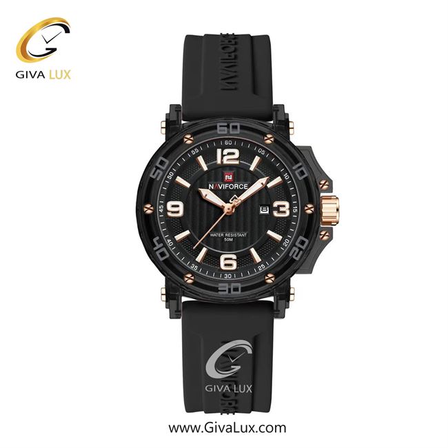 ساعت مچی اورجینال زنانه ناوی فورس|Naviforce|نوی فورس|نیوی فورس مشکی | مشکی| مشکی| کد رفرنس NF7125 B/B/B