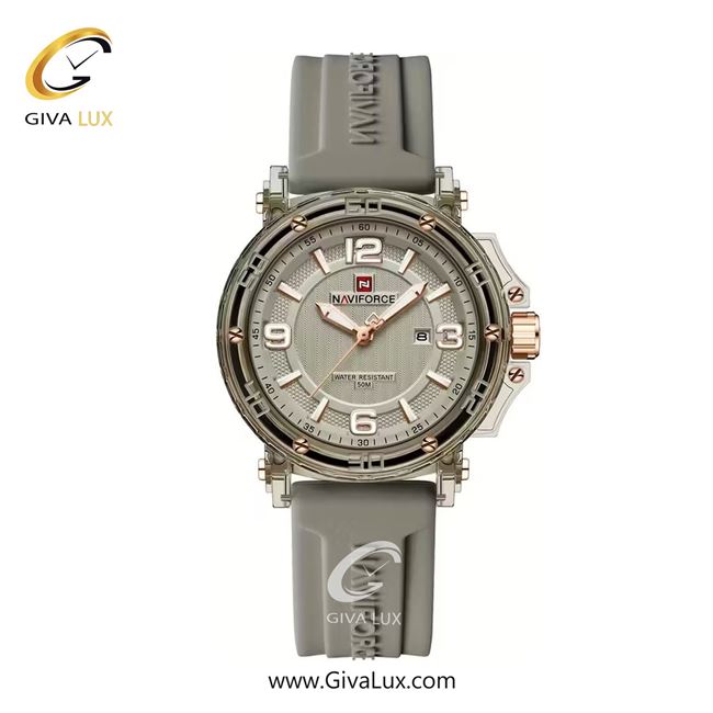 ساعت مچی اورجینال زنانه ناوی فورس|Naviforce|نوی فورس|نیوی فورس طوسی | طوسی| طوسی| کد رفرنس NF7125 C.GY/C.GY/C.GY