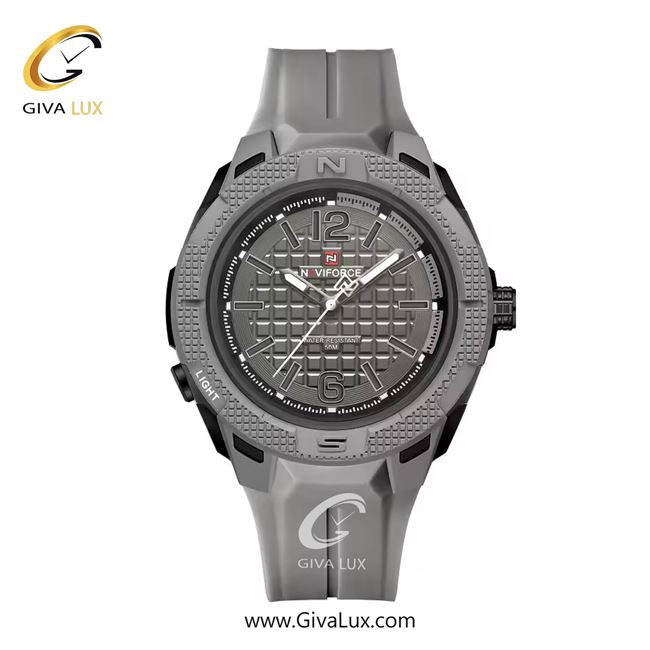 ساعت مچی اورجینال مردانه ناوی فورس|Naviforce|نوی فورس|نیوی فورس طوسی | طوسی| طوسی| کد رفرنس NF7126 B.GY/B.GY
