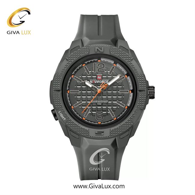 ساعت مچی اورجینال مردانه ناوی فورس|Naviforce|نوی فورس|نیوی فورس تیتانیوم | تیتانیوم| دودی|تیتانیوم| کد رفرنس NF7126 GY/GY/GY