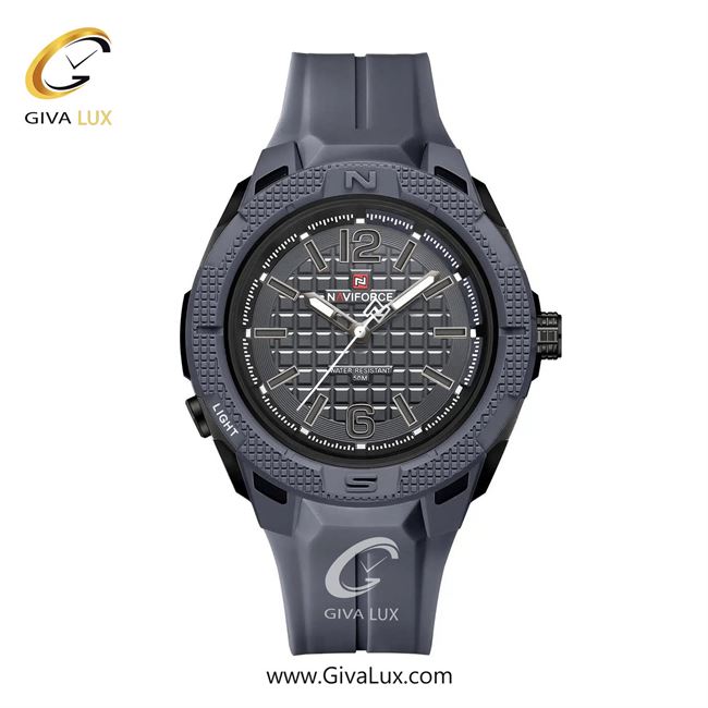 ساعت مچی اورجینال مردانه ناوی فورس|Naviforce|نوی فورس|نیوی فورس طوسی | طوسی| طوسی| کد رفرنس NF7126 T.GY/T.GY