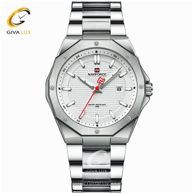 ساعت مچی اورجینال مردانه ناوی فورس|Naviforce|نوی فورس|نیوی فورس نقره ای | نقره ای| سفید| کد رفرنس NF9200