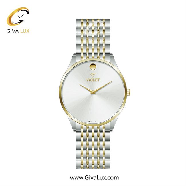 ساعت مچی اورجینال مردانه ویولت VIOLET طلایی-نقره ای | طلایی-نقره ای| سفید| کد رفرنس 0609/2