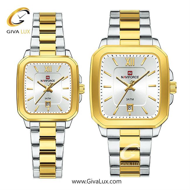 ساعت مچی اورجینال ست ناوی فورس|Naviforce|نوی فورس|نیوی فورس طلایی-نقره ای | نقره ای-طلایی| نقره ای| کد رفرنس NF9239 S/W/G