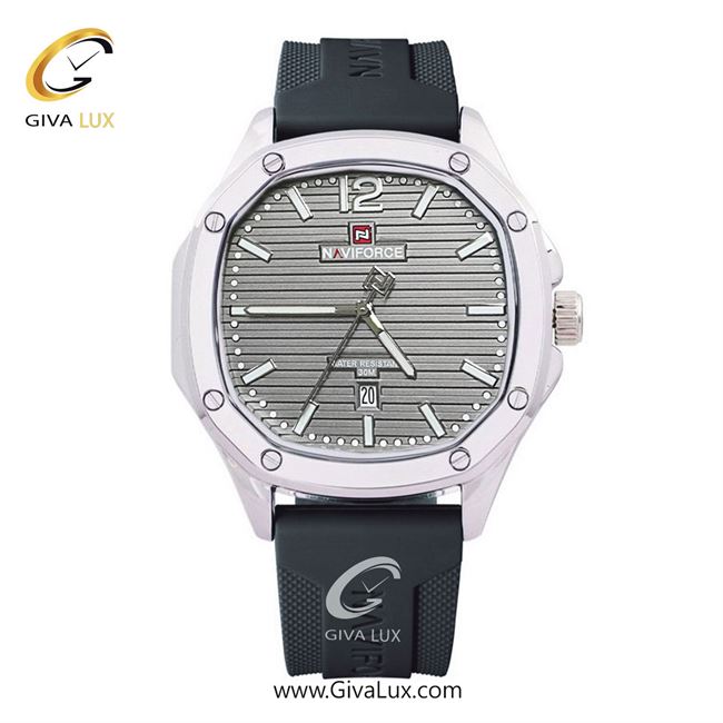 ساعت مچی اورجینال مردانه ناوی فورس|Naviforce|نوی فورس|نیوی فورس نقره ای | آبی خاکستری| نقره ای| کد رفرنس NF9243 T S/GY/GY