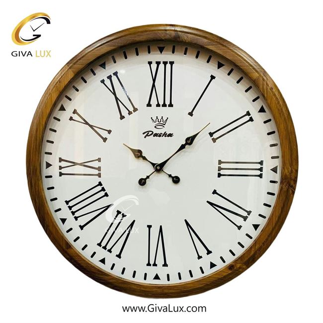 ساعت دیواری اورجینال پاشا چوب قهوه ای| کد رفرنس 756