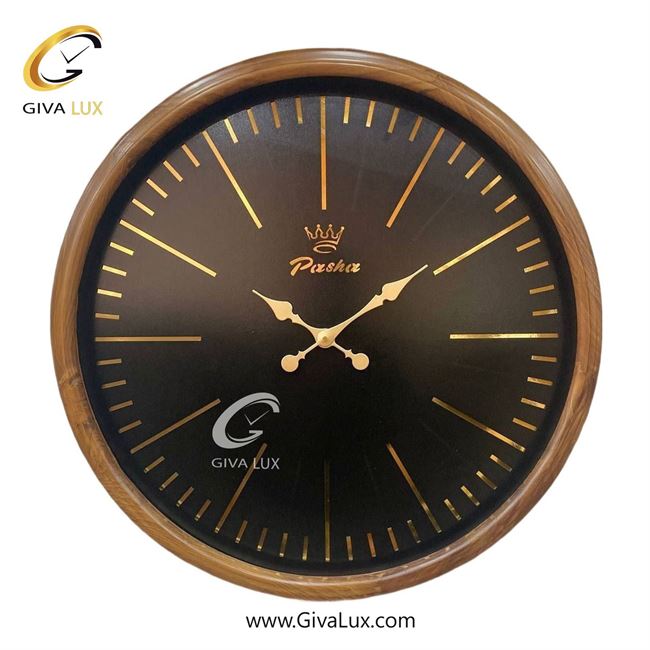 ساعت دیواری اورجینال پاشا چوب قهوه ای| کد رفرنس 758