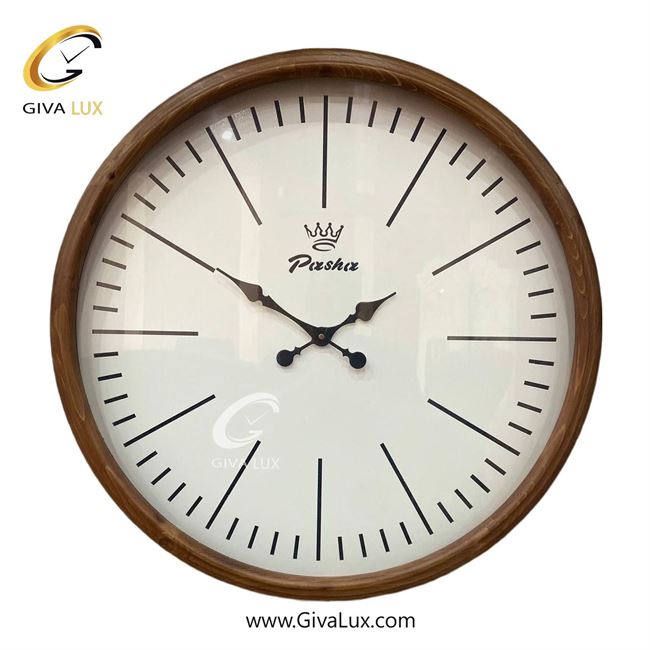 ساعت دیواری اورجینال پاشا چوب قهوه ای| کد رفرنس 758