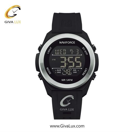 ساعت مچی اورجینال یونیسکس ناوی فورس|Naviforce|نوی فورس|نیوی فورس نقره ای | مشکی| مشکی| کد رفرنس NF7111 B/S/B