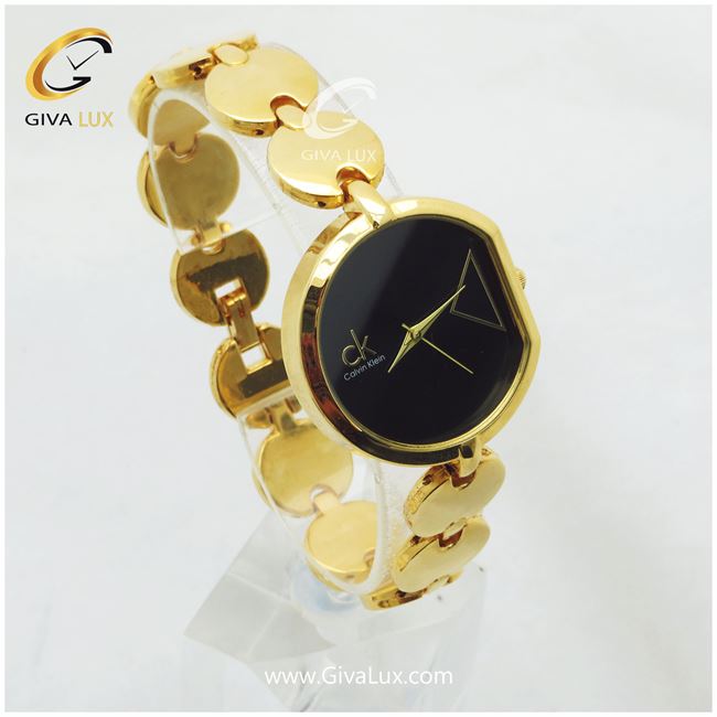 ساعت زنانه کلوین کلین بند فلزی طلایی