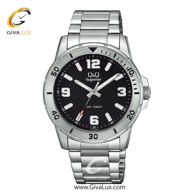 ساعت مچی اورجینال مردانه کیو اند کیو Q&Q نقره ای | نقره ای| مشکی| کد رفرنس S372J205Y