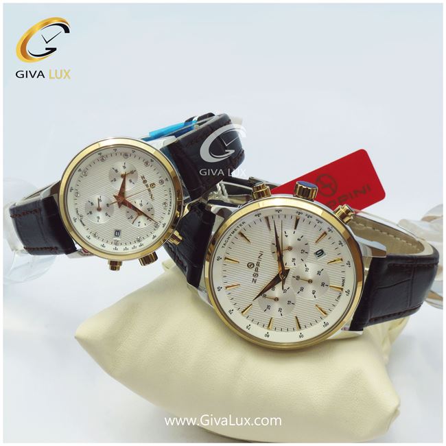 ست ساعت بند چرمی سه موتوره زوپینی