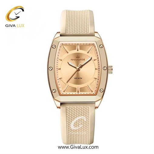 ساعت مچی اورجینال زنانه ناوی فورس|Naviforce|نوی فورس|نیوی فورس طلایی-کرم | کرم| خاکی| کد رفرنس NF5049