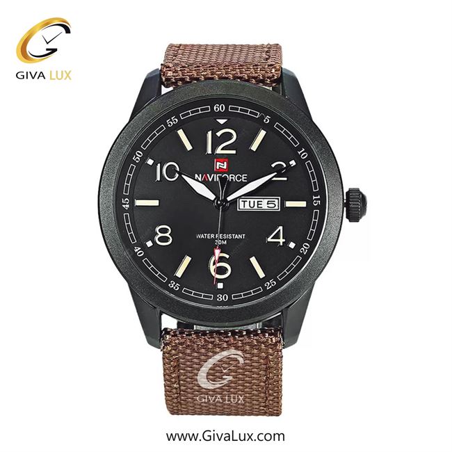 ساعت مچی اورجینال مردانه-اسپرت ناوی فورس|Naviforce|نوی فورس|نیوی فورس مشکی | قهوه ای| مشکی| کد رفرنس NF9101