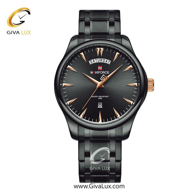 ساعت مچی اورجینال مردانه ناوی فورس|Naviforce|نوی فورس|نیوی فورس مشکی | مشکی| مشکی| کد رفرنس NF9213
