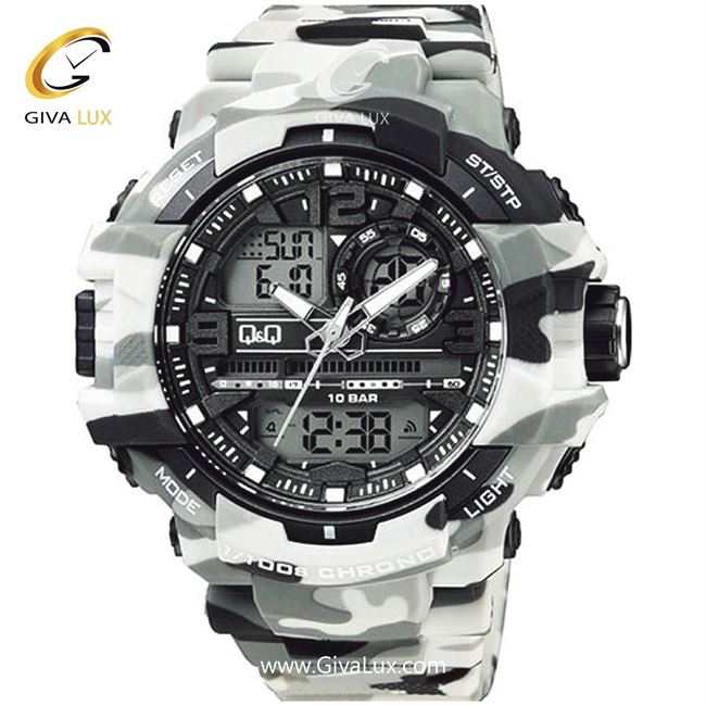 ساعت مچی اورجینال اسپرت کیو اند کیو Q&Q سفید | چریکی| مشکی| کد رفرنس GW86J006Y