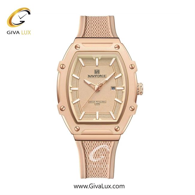 ساعت مچی اورجینال زنانه ناوی فورس|Naviforce|نوی فورس|نیوی فورس رزگلد | صورتی| رزگلد| کد رفرنس NF8069 RG/RG