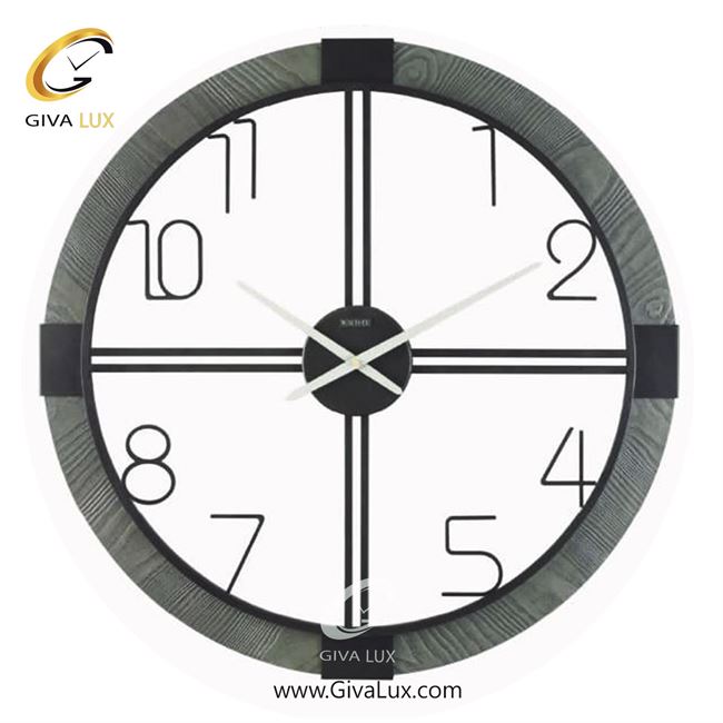 ساعت دیواری اورجینال والتر چوب-آلیاژ فلزی طوسی| کد رفرنس 8072GR-BL