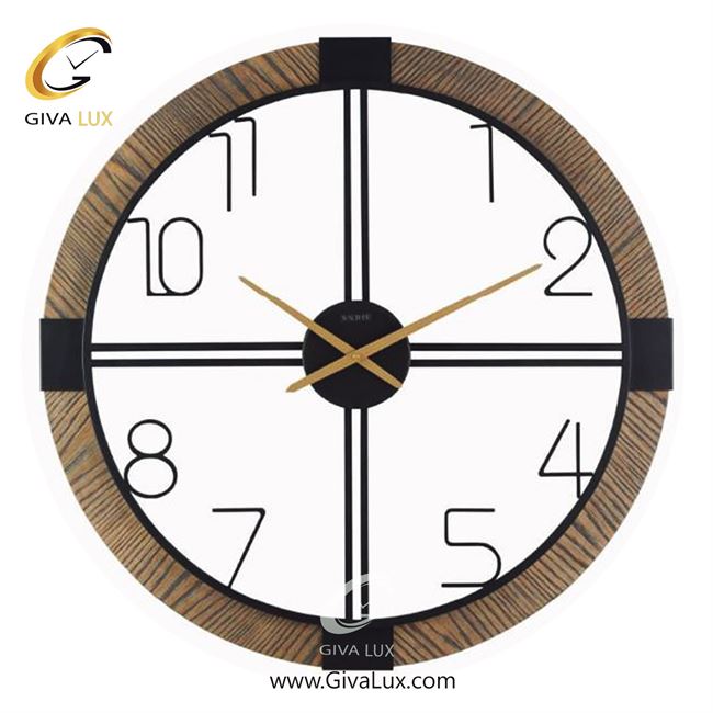 ساعت دیواری اورجینال والتر چوب-آلیاژ فلزی قهوه ای| کد رفرنس 8072Wooden-GR