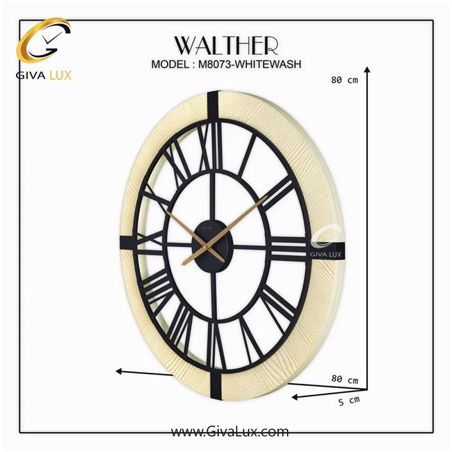 ساعت دیواری اورجینال والتر آلیاژ فلزی-چوب کرم| کد رفرنس 8073WW 8073-WW-2.jpg