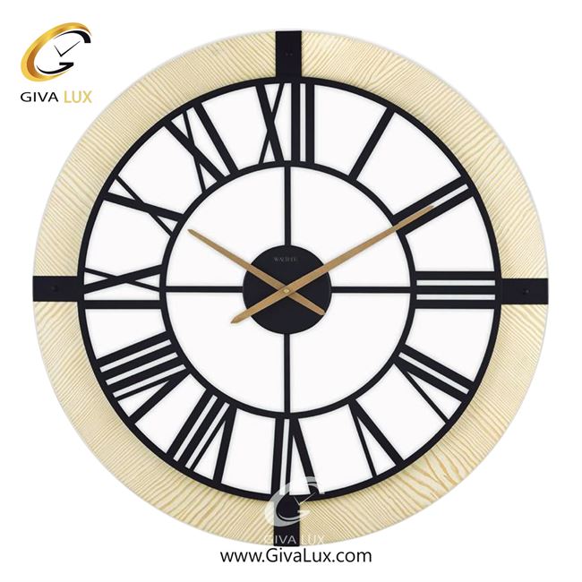 ساعت دیواری اورجینال والتر آلیاژ فلزی-چوب کرم| کد رفرنس 8073WW