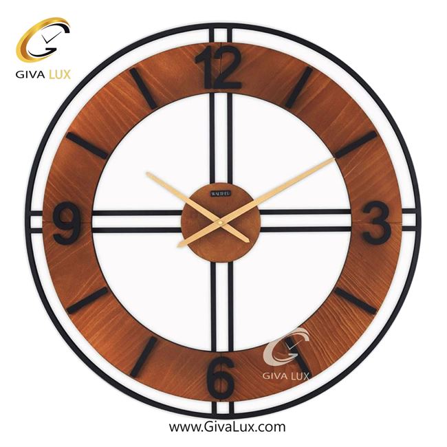 ساعت دیواری اورجینال والتر آلیاژ فلزی-چوب مشکی| کد رفرنس 8076BR