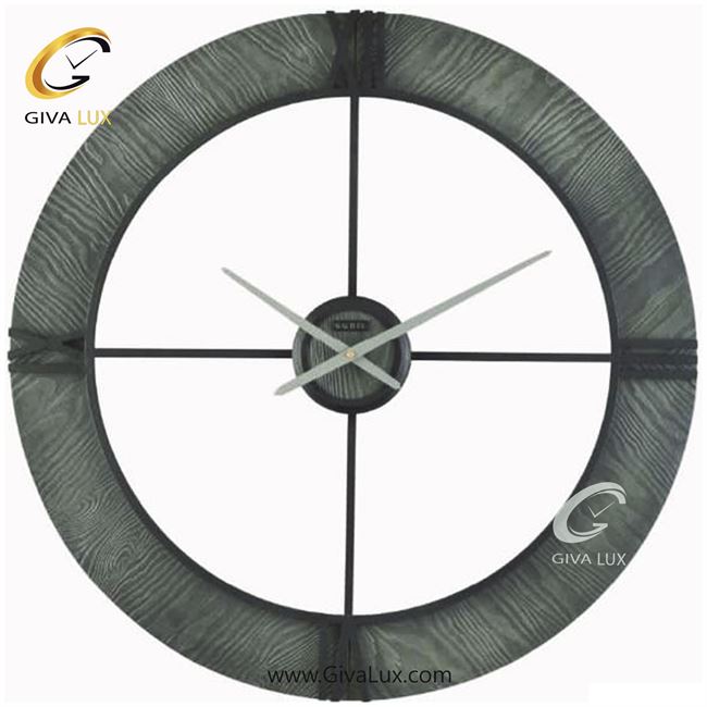 ساعت دیواری اورجینال والتر آلیاژ فلزی-چوب طوسی| کد رفرنس 8079GR-BL