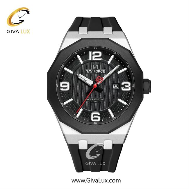 ساعت مچی اورجینال مردانه ناوی فورس|Naviforce|نوی فورس|نیوی فورس مشکی-نقره ای | مشکی| مشکی| کد رفرنس NF8079 S/B/B