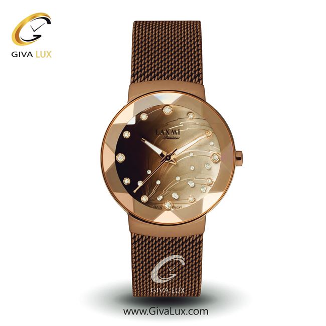 ساعت مچی اورجینال زنانه لاکسمی قهوه ای | قهوه ای| طلایی-قهوه ای-گلدار/طرحدار| کد رفرنس 4-8083