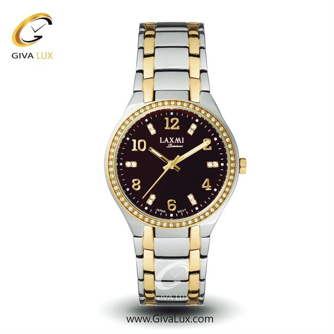 ساعت مچی اورجینال زنانه لاکسمی طلایی-نقره ای | طلایی-نقره ای| قهوه ای| کد رفرنس 4-8090