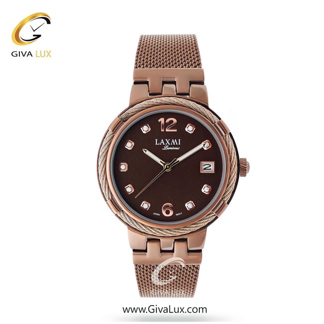 ساعت مچی اورجینال زنانه لاکسمی کافی | کافی| قهوه ای| کد رفرنس 5-8111
