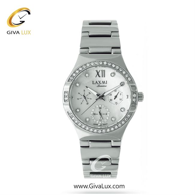 ساعت مچی اورجینال زنانه لاکسمی سه موتوره فول تایم نقره ای | نقره ای| نقره ای| کد رفرنس 5-8114