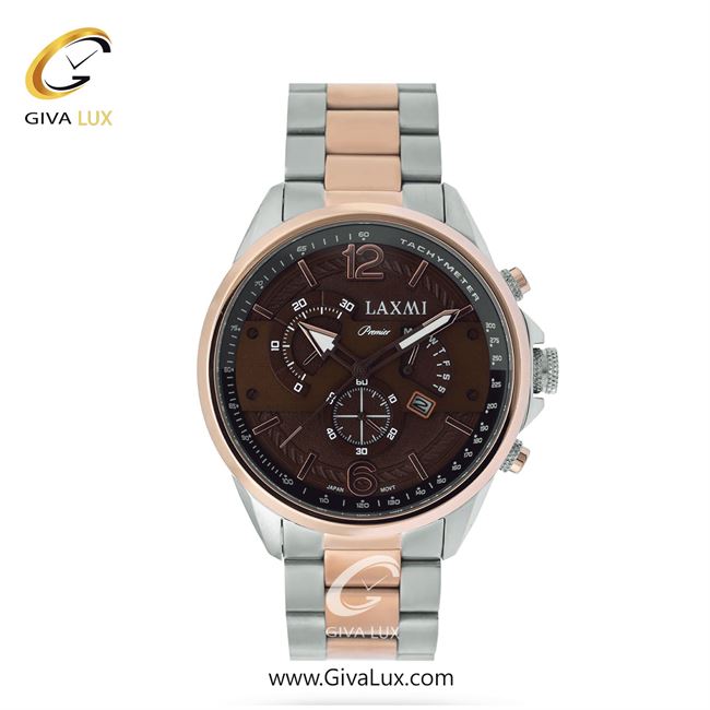 ساعت مچی اورجینال مردانه لاکسمی سه موتوره کرنوگراف نقره ای-رزگلد | نقره ای-رزگلد| قهوه ای| کد رفرنس 3-8117