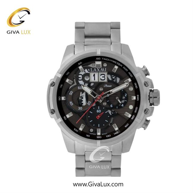 ساعت مچی اورجینال مردانه لاکسمی سه موتوره کرنوگراف نقره ای | نقره ای| قهوه ای| کد رفرنس 4-8130