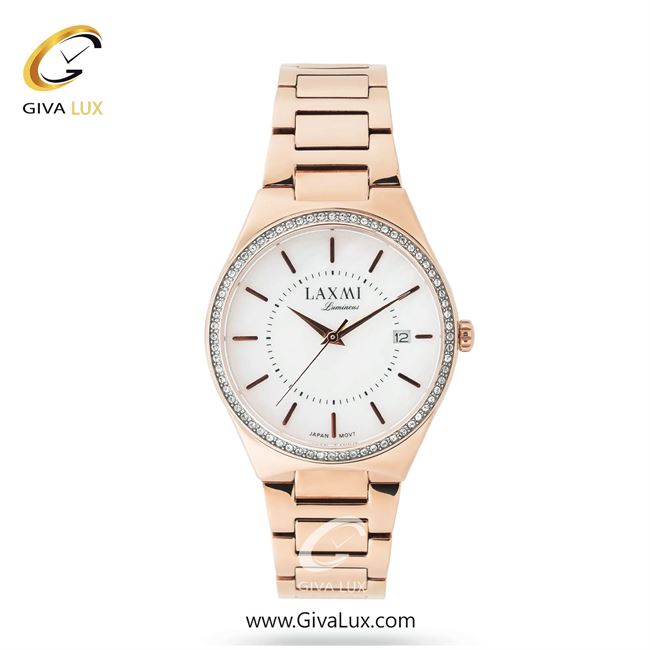 ساعت مچی اورجینال زنانه لاکسمی رزگلد | رزگلد| سفید| کد رفرنس 1-8135