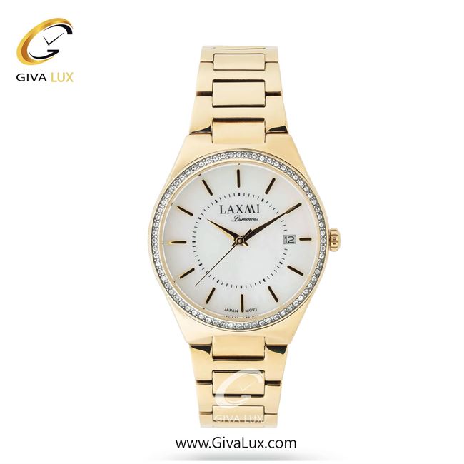 ساعت مچی اورجینال زنانه لاکسمی طلایی | طلایی| سفید| کد رفرنس 2-8135