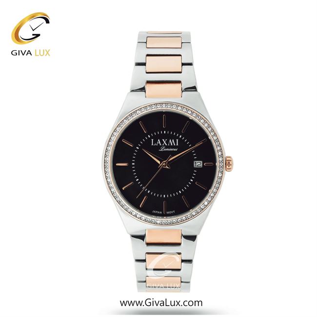 ساعت مچی اورجینال زنانه لاکسمی نقره ای-رزگلد | رزگلد-نقره ای| مشکی| کد رفرنس 3-8135