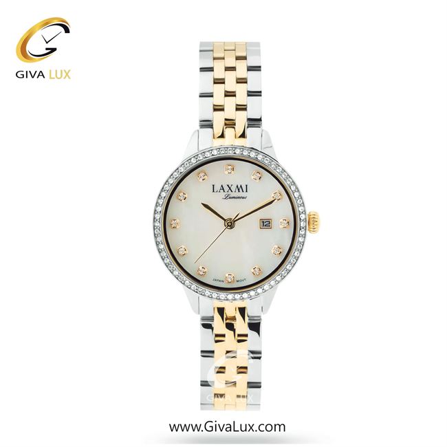 ساعت مچی اورجینال زنانه لاکسمی نقره ای | نقره ای-طلایی| سفید صدفی| کد رفرنس 3-8139