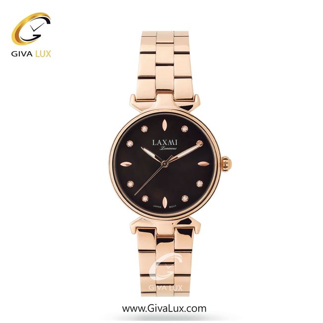 ساعت مچی اورجینال زنانه لاکسمی رزگلد | رزگلد| قهوه ای| کد رفرنس 3-8144