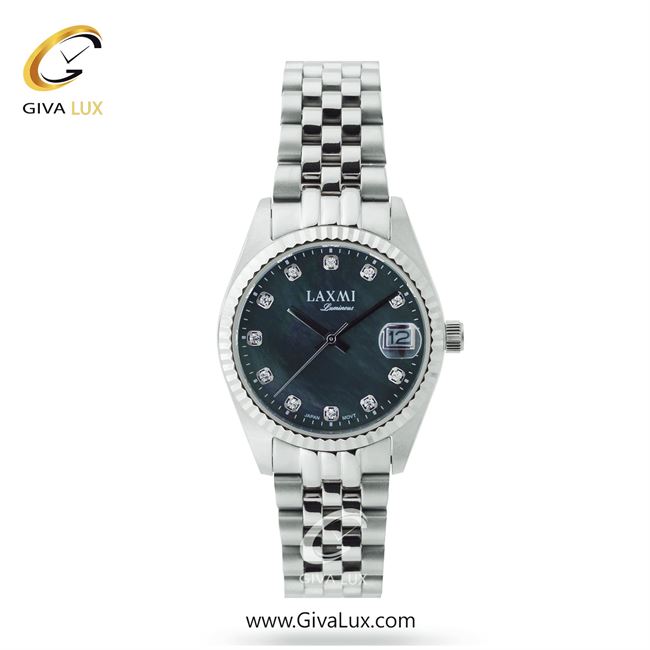 ساعت مچی اورجینال زنانه لاکسمی نقره ای | نقره ای| سبزآبی| کد رفرنس 9-8145