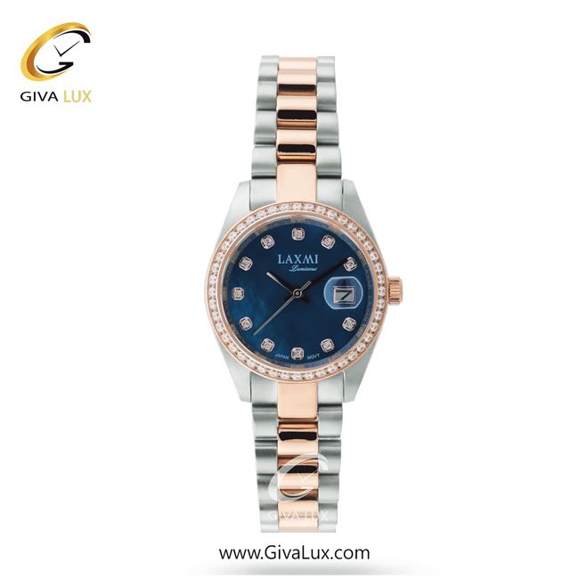 ساعت مچی اورجینال زنانه لاکسمی رزگلد-نقره ای | نقره ای-رزگلد| آبی| کد رفرنس 11-8146