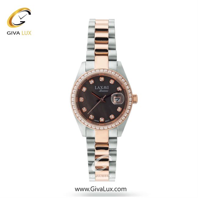 ساعت مچی اورجینال زنانه لاکسمی نقره ای-رزگلد | نقره ای-رزگلد| قهوه ای| کد رفرنس 6-8146