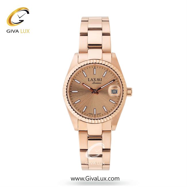 ساعت مچی اورجینال زنانه لاکسمی رزگلد | رزگلد| رزگلد| کد رفرنس 3-8147