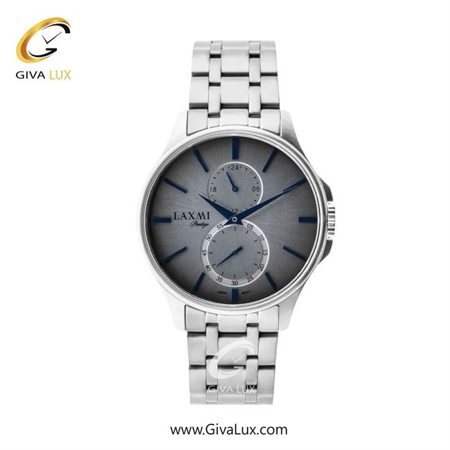 ساعت مچی اورجینال مردانه لاکسمی دو موتوره زیر ثانیه نقره ای | نقره ای| طوسی| کد رفرنس 3-8149