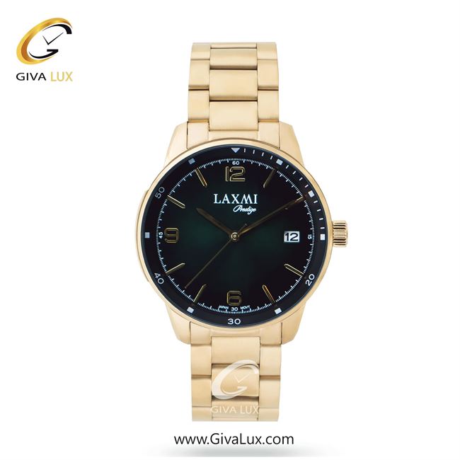 ساعت مچی اورجینال مردانه لاکسمی طلایی | طلایی| سبز یشمی تیره| کد رفرنس 4-8153