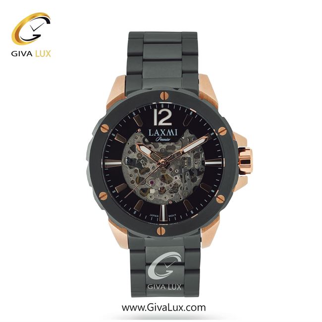 ساعت مچی اورجینال مردانه لاکسمی رزگلد-مشکی | مشکی| دودی|تیتانیوم-مشکی| کد رفرنس 3-8154