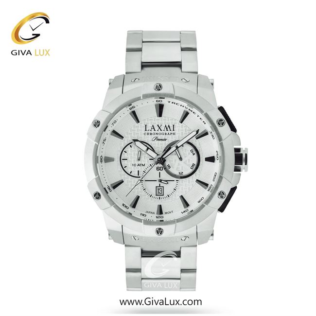 ساعت مچی اورجینال مردانه لاکسمی سه موتوره کرنوگراف نقره ای | نقره ای| نقره ای| کد رفرنس 6-8156