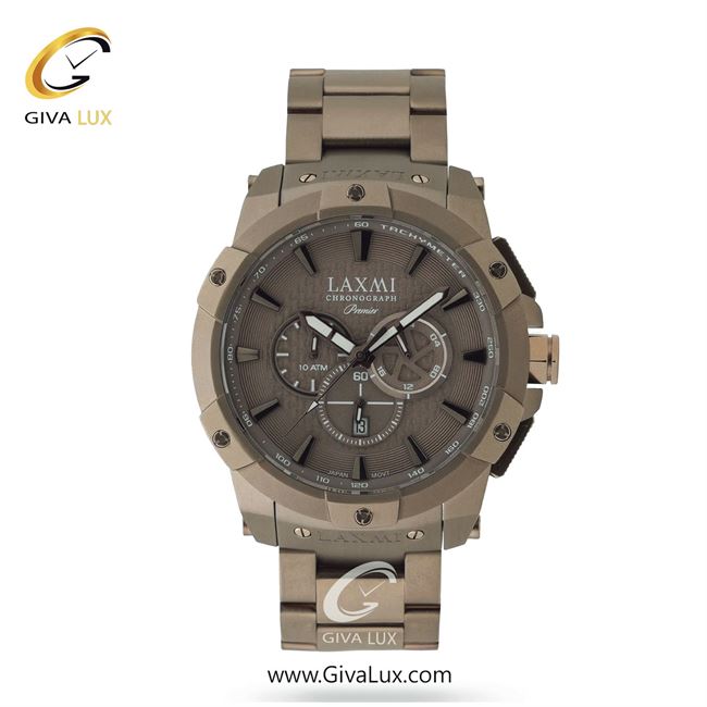 ساعت مچی اورجینال مردانه لاکسمی سه موتوره کرنوگراف خاکی | خاکی| خاکی| کد رفرنس 7-8156
